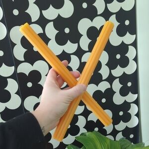 Mustard Orange Taper Candles